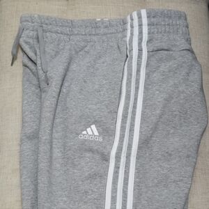 Women's Gray Adidas Warm Up Pants/Joggers - Size L